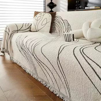 Чехол для дивана из синели, полотенце, универсальное универсальное анти-царапание, универсальный чехол на четыре сезона, простой чехол для диванной подушки, нескользящий чехол, одеяло 180*130cm