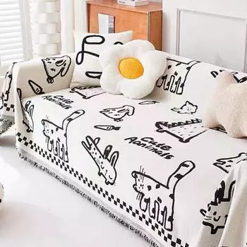 Чехол для дивана из синели, полотенце, универсальный чехол для дивана Four Seasons, противоскользящая подушка для дивана, не царапающаяся 180*130cm