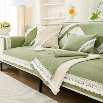 Чехол для дивана из синели с кисточками, Нескользящая подушка для дивана, гостиная, универсальный чехол на четыре сезона, диванное полотенце, домашний декор 70x70