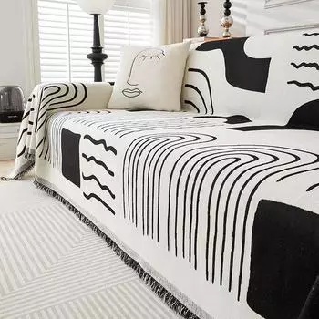 Чехол для дивана из синели с радужными линиями, тканевый чехол для дивана, полное покрытие, универсальный чехол для дивана, пыленепроницаемый чехол для диванной подушки 180x130cm