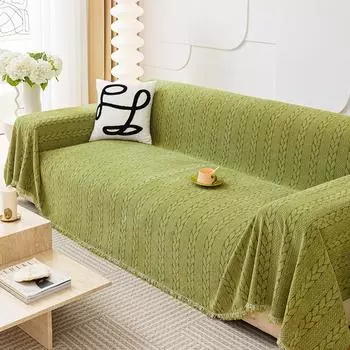 Чехол для дивана из синели с рисунком пшеничных ушей, тканевое полотенце, всесезонная универсальная нескользящая диванная подушка, универсальное покрывало для дивана, одеяло 180*130cm