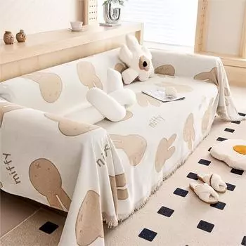 Чехол для дивана из синели с рисунком, ткань для четырех сезонов, универсальная подушка на спинку дивана, милый полностью покрытый чехол для дивана 180*130cm