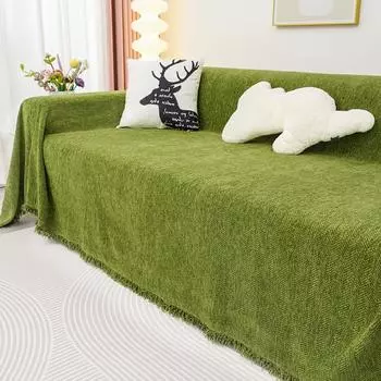 Чехол для дивана из синели с узором «елочка», универсальный простой современный чехол для дивана Four Seasons, универсальный универсальный чехол, однотонный чехол, полотенце 180*130cm