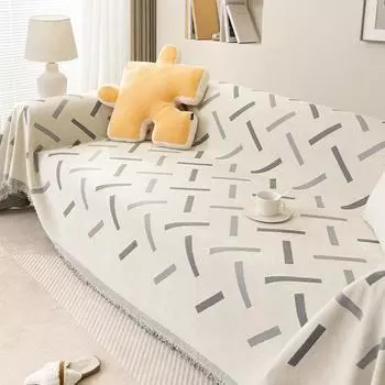 Чехол для дивана из синели, ткань для четырех сезонов, универсальное полотенце для дивана в стиле Ins, современный минималистичный чехол для дивана с защитой от царапин, одеяло 180*130cm