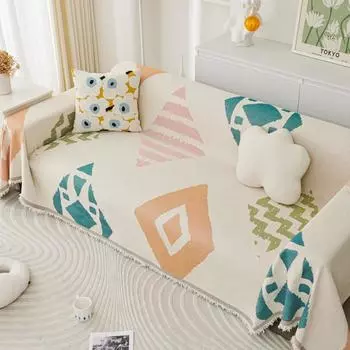 Чехол для дивана из синели, ткань Ins Style, покрывало для дивана, полотенце, универсальный универсальный чехол для дивана, универсальная подушка для дивана на четыре сезона 180*130cm
