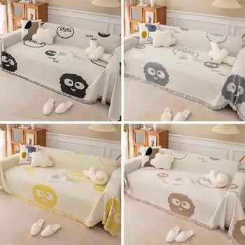 Чехол для дивана из синели, ткань Ins, стильный мультяшный брикет, чехол для диванной подушки, полотенце, четыре сезона, универсальный чехол для дивана, полотенце 180*130CM