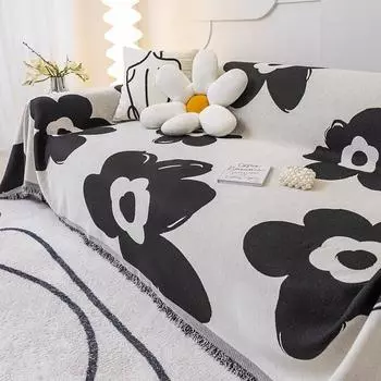 Чехол для дивана из синели, ткань Ins, полное покрытие, чехол для дивана, универсальный чехол для четырех сезонов, устойчивый к царапинам, чехол для дивана, все включено, одеяло 180*130cm