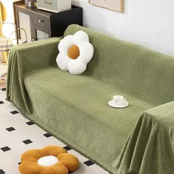 Чехол для дивана из синели, ткань, полотенце для дивана, новый нескользящий, против царапин, универсальный чехол для дивана Four Seasons 90*90cm оранжевый