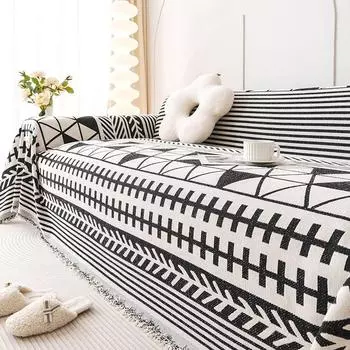 Чехол для дивана из синели, ткань, полотенце для дивана, минималистичный стиль, цельное полное покрытие, всесезонное универсальное пылезащитное одеяло для гостиной, дивана 180*130cm