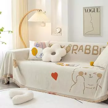 Чехол для дивана из синели, ткань, современная простая универсальная подушка для дивана, четыре сезона, универсальное полотенце на спинку, чехол для дивана с защитой от царапин 180*130cm