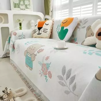 Чехол для дивана из синели, ткань «все включено», универсальный чехол для диванной подушки «Четыре сезона», противоскользящий чехол, одеяло с защитой от царапин 180X130