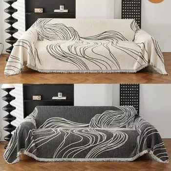 Чехол для дивана из синели, тканевое полотенце, универсальное, против кошачьих царапин, всесезонное, универсальное, простой чехол для диванной подушки, нескользящее одеяло 180*130cm