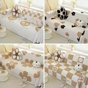 Чехол для дивана из синели, универсальное универсальное покрывало, полотенце, одеяло, защита от кошачьих лап, подушка для дивана, универсальное полотенце для дивана Four Seasons, ткань с полным покрытием 90x180