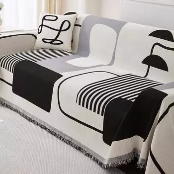 Чехол для дивана из синели, универсальное диванное полотенце, пыленепроницаемый чехол для диванной подушки, защитный чехол от царапин для кошек, диванное одеяло, ковер 180x130cm