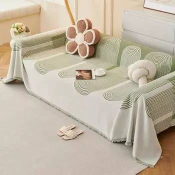 Чехол для дивана из синели, универсальное диванное полотенце, пыленепроницаемый чехол для диванной подушки, защитный чехол от царапин для кошек, диванное одеяло, ковер 180x130