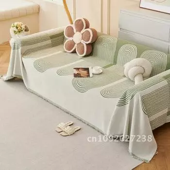 Чехол для дивана из синели, универсальное диванное полотенце, пыленепроницаемый чехол для диванной подушки, защитный чехол от царапин для кошек, диванное одеяло, ковер 180x130