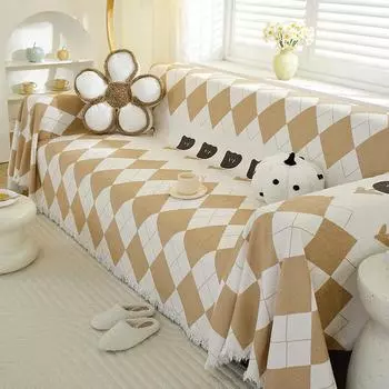 Чехол для дивана из синели, универсальный универсальный четырехсезонный универсальный чехол для диванной подушки, противоскользящее одеяло 90x180