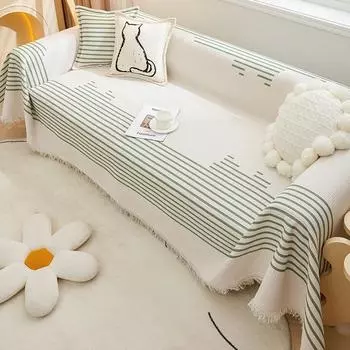 Чехол для дивана из синели, универсальный для всех сезонов, современный и простой, полный чехол, чехол для дивана с защитой от кошачьих царапин, утолщенный 180*130cm