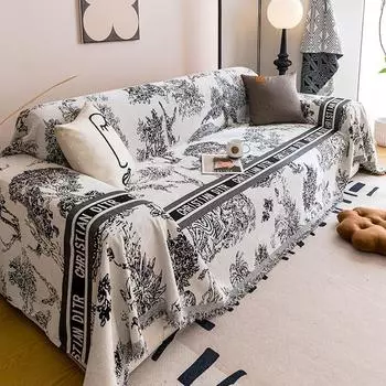 Чехол для дивана из синели, универсальный тканевый чехол для четырех сезонов, универсальный чехол для диванной подушки, нескользящий чехол, одеяло с защитой от царапин 180*130cm