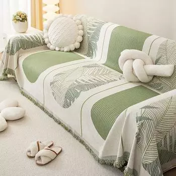 Чехол для дивана из синели, всесезонный универсальный чехол для дивана, защита от кошачьих царапин, цельная подушка с защитой от песка 180*130cm