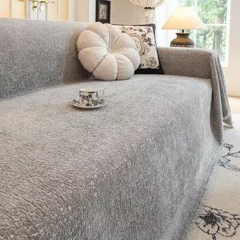 Чехол для дивана из скандинавской синели, одеяло для офиса, сон на диване, большое одеяло, пляжное полотенце для отдыха, белый дорожный коврик с кисточками, домашний декор 180x130