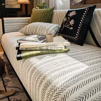 Чехол для дивана из скандинавской синели, полотенце, однотонная подушка для дивана в гостиной, нескользящая подушка для дивана, чехол для подлокотника, спинки, домашний декор 70x70 A