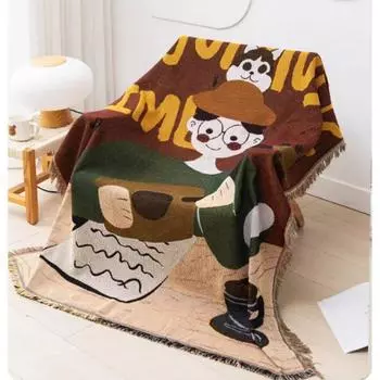 Чехол для дивана из ткани Four Seasons Universal Chenille Cartoon All-Inclusive Cover Towel Sofa Подушка Нескользящий пылезащитный чехол для седла 130*180