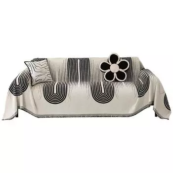 Чехол для дивана из утолщенной ткани шенилл, простой современный геометрический чехол для дивана, универсальный чехол с защитой от царапин от кошек 180*130cm