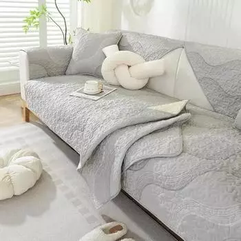 Чехол для дивана из вышитого хлопка для гостиной, утолщенный, нескользящий, чехол для диванной подушки, мягкое полотенце, одеяло, домашний декор 70x70
