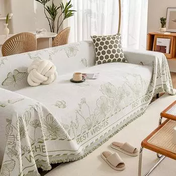 Чехол для дивана из высококачественного шениллового полотенца, пыленепроницаемый чехол для дивана, универсальный чехол, универсальная нескользящая подушка для дивана Four Seasons 180*150cm