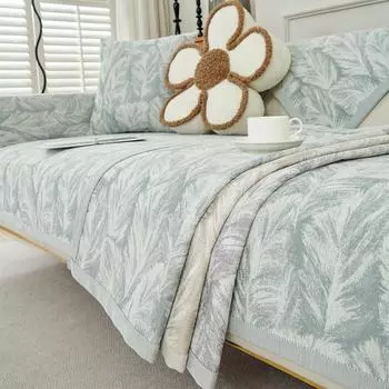 Чехол для дивана из жаккарда и шенилла, чехол для диванной подушки, полотенце для дивана на все времена, нескользящие чехлы для диванов, чехлы для мебели 70*70cm