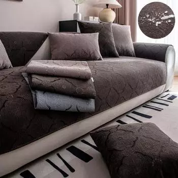 Чехол для дивана из жаккардового водоотталкивающего материала с защитой от царапин и скольжения для дивана в гостиной, чехол для сиденья дивана, протектор Pillow Case45X45cm хаки