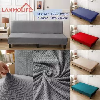Чехол для дивана-кровати из жаккарда, высококачественная флисовая ткань, чехол для дивана-кровати без подлокотников для гостиной, растягивающийся, складной M155-190cm