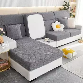Чехол для дивана-кровати, универсальный чехол, нескользящая подушка для дивана, универсальное полотенце Four Seasons, полный чехол, простая современная шляпа для дивана Normal size S бежевый