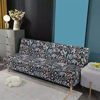 Чехол для дивана-кровати в богемном стиле, эластичные чехлы для диванов из спандекса без подлокотника, чехлы для диванов, нескользящий защитный чехол для дивана-кровати без подлокотников 180-210cm