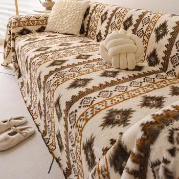 Чехол для дивана на осень-зиму для пикника и кемпинга Bohemia Funda Sofa Ethnity Style Чехлы для дивана Коврики Пледы 180x130