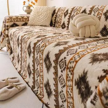 Чехол для дивана на осень-зиму для пикника и кемпинга Bohemia Funda Sofa Ethnity Style Чехлы для дивана Коврики Пледы 180x130