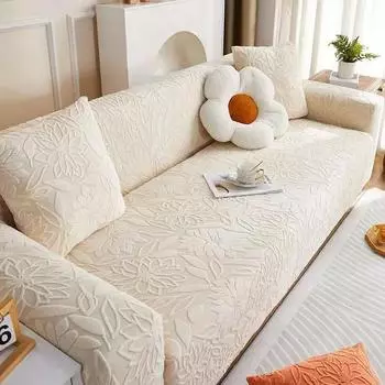 Чехол для дивана на все сезоны, универсальный чехол для дивана, однотонный, нескользящий, диваны из махровой ткани, двух- и трехместный, чехол для дивана 1 seat