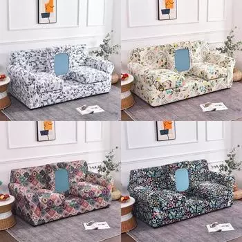 Чехол для дивана Nordic Flowers из эластичного спандекса, чехлы для подушек для сидений в гостиной, нескользящая защита для мебели 1Seat Chair Cover