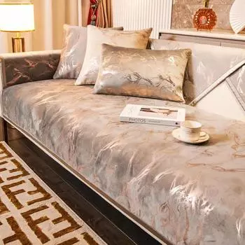 Чехол для дивана Nordic Light luxury, подушка в форме буквы L, кожаный чехол для дивана Four Seasons, нескользящее полотенце для декора гостиной 70x70