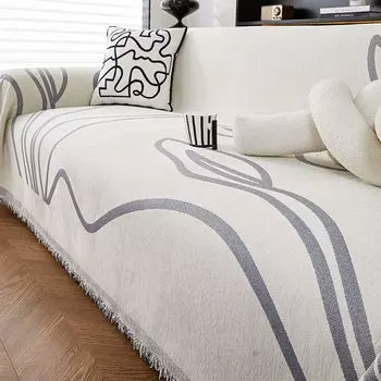 Чехол для дивана Nordic Wind, один прямой ряд, ткань золотого цвета, нескользящая, можно стирать в машине, полный чехол для дивана, обычное одеяло для дивана Four Seasons 180*130