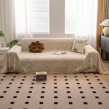 Чехол для дивана, одеяло, украшение для дома, отдых, пляжное полотенце, простое полотенце из синели с кисточками по краю, чехол для дивана 180-130