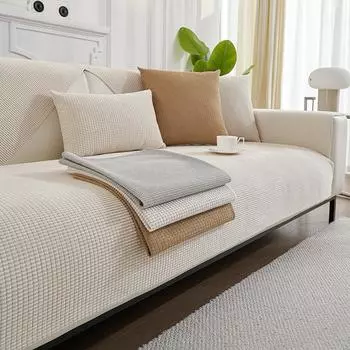 Чехол для дивана Polar Fleece для гостиной, однотонная подушка для дивана, нескользящий коврик для подлокотника, спинки, защитный коврик для домашней мебели 70x70-