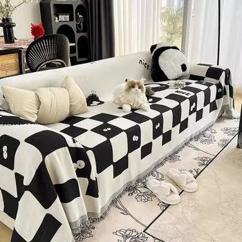 Чехол для дивана Полотенце Four Seasons Универсальный антицарапающий чехол для дивана Ткань Чехол для дивана Полностью покрытый нескользящий чехол для дивана Пылезащитный 180*130cm