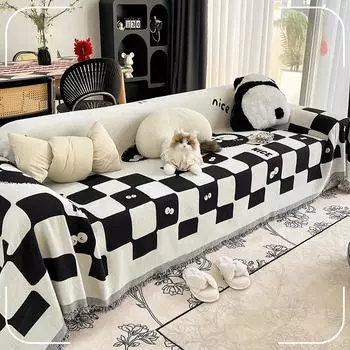 Чехол для дивана Полотенце Four Seasons Универсальный антицарапающий чехол для дивана Ткань Чехол для дивана Полностью покрытый нескользящий чехол для дивана Пылезащитный 180*130cm