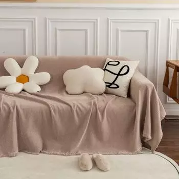 Чехол для дивана Полотенце Синель Антицарапающий Диван Подушка Универсальный Нескользящий Чехол Современный Минималистский Пылезащитный Чехол Ткань 130*180