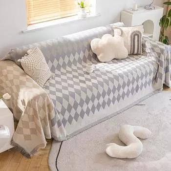 Чехол для дивана Полотенце Синель Антицарапающий Диван Подушка Универсальный Нескользящий Чехол Современный Простой Универсальный Чехол Утолщенный 180*130