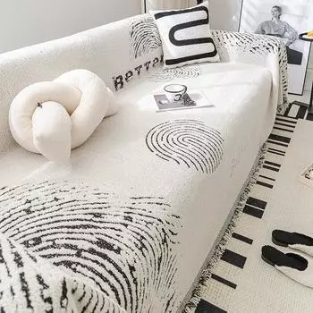 Чехол для дивана, полотенце, утолщенный флис, современный минималистский чехол для дивана, ткань, полностью покрытая, универсальный, нескользящий чехол для дивана 90*90