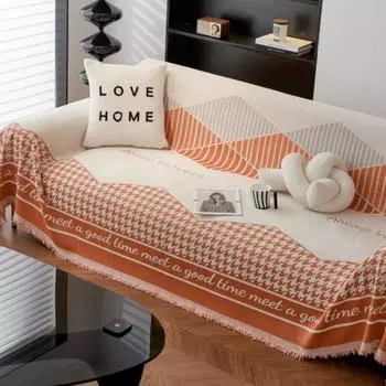 Чехол для дивана, полотенце, винтажная ткань с рисунком «гусиная лапка», диванная подушка Four Seasons General, полное покрывало, полотенце, одеяло 180x130