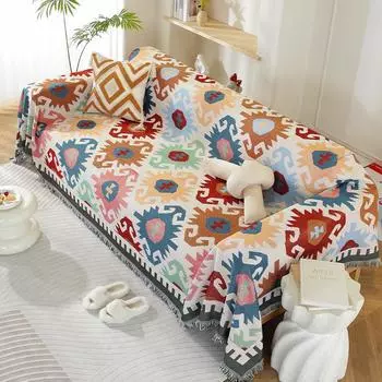 Чехол для дивана, пылезащитный ковер для дивана, двухсторонний чехол для дивана из шенилла, двухстороннее полотенце для дивана, эластичный защитный чехол для дивана 90x90